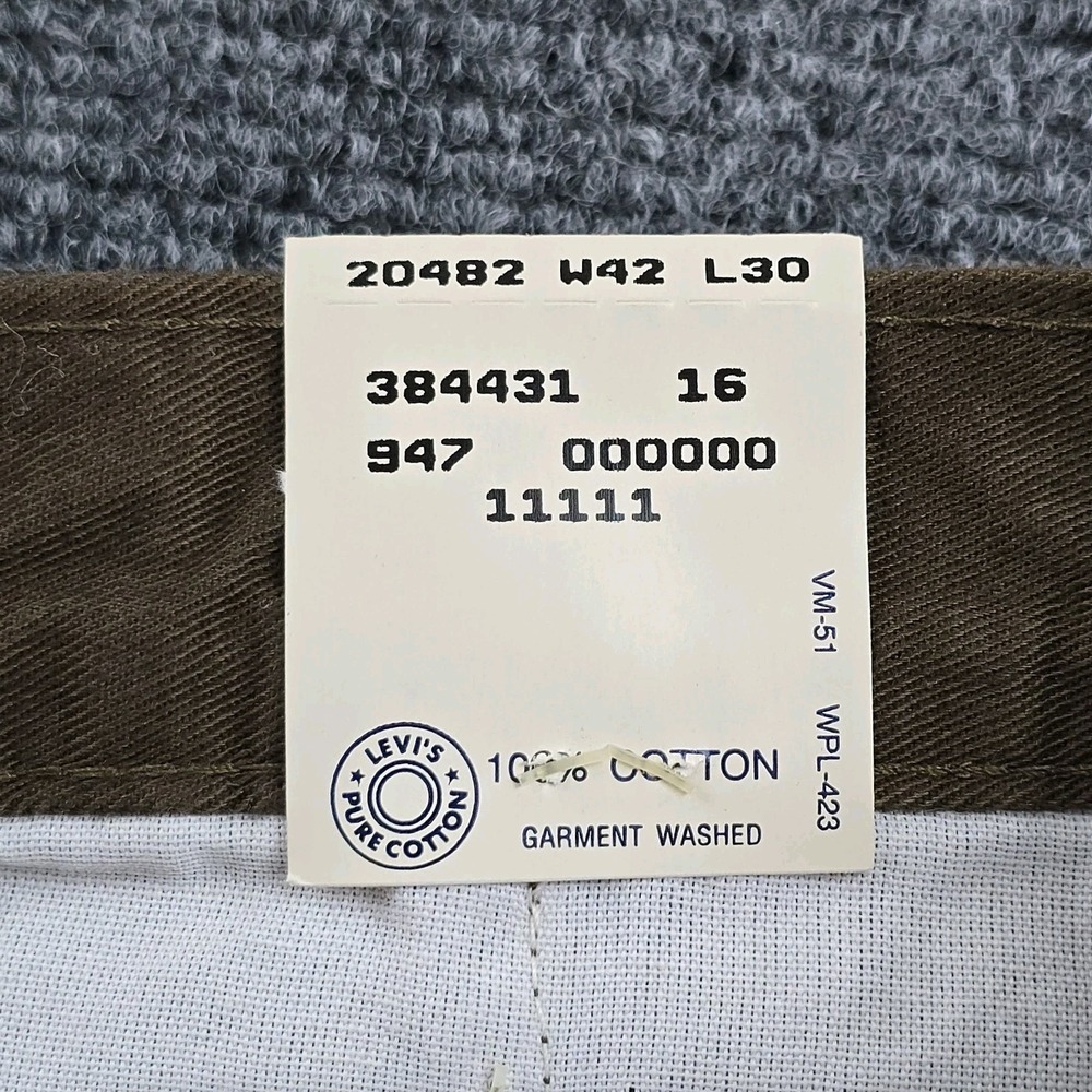 Vintage 1999 Dockers by Levi's‎ Loose Fit Pleated Cuffed Pants 42x30 – NOS - Picture 4 of 10
